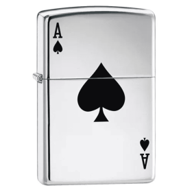 Zippo Lucky Aces - High Polish Chrome
